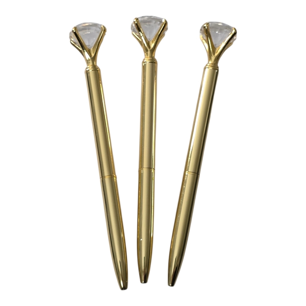 Bling Metal Pens 💎Set Of 3💎 Gold With Refills